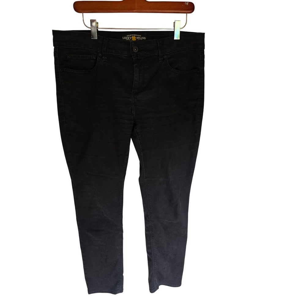 Lucky Brand Lolita Skinny Jeans Womens 12/31 Black Mid Rise Stretch Denim Pants